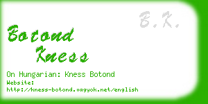 botond kness business card